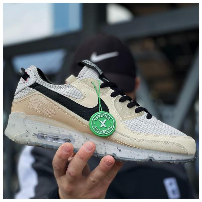 Мужские кроссовки nike air max 90 terrascape beige black, бежевые ...