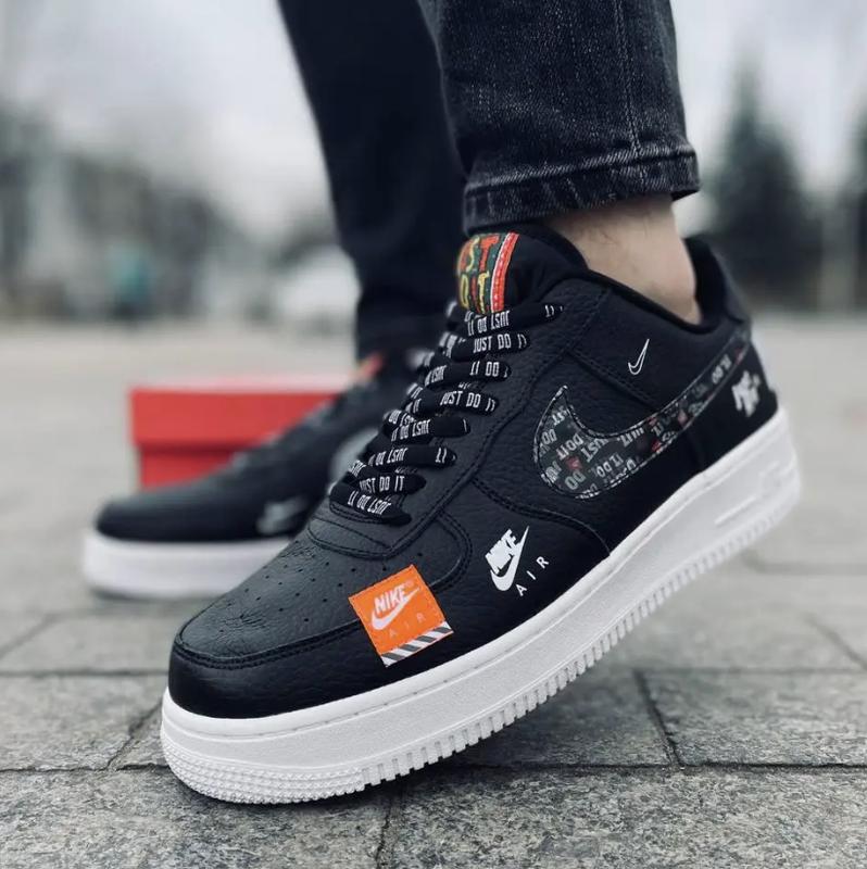 Кроссовки nike force do it черные с белой подошвой мужские, кроссовки ...