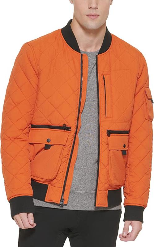Бомбер levis dry touch nylon quilted utility bomber jacket — цена 3000 ...