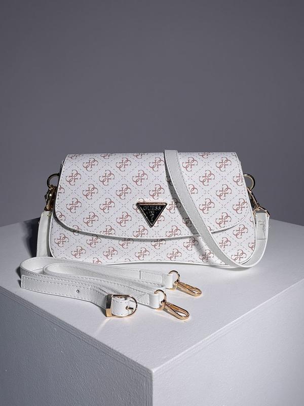 🌺🌺🌺женская сумка guess cordelia flap shoulder bag white — цена 1590 грн
