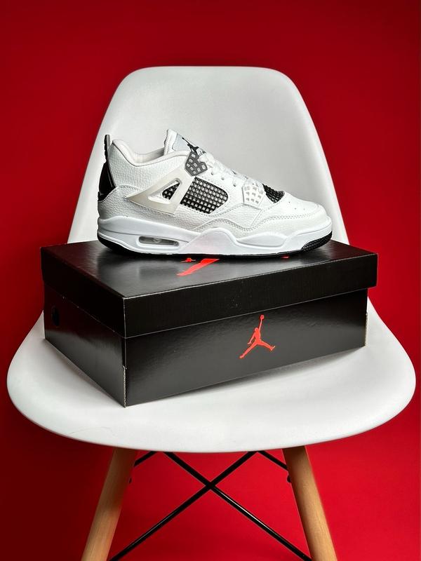 Мужские кожаные кроссовки nike air jordan 4 retro high найк джорданы ...