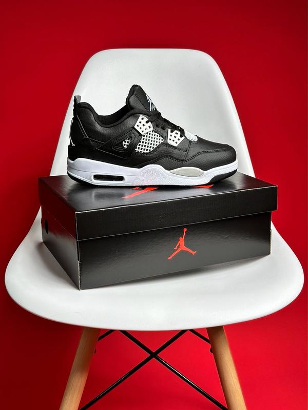 Мужские кожаные кроссовки nike air jordan 4 retro high найк джорданы ...