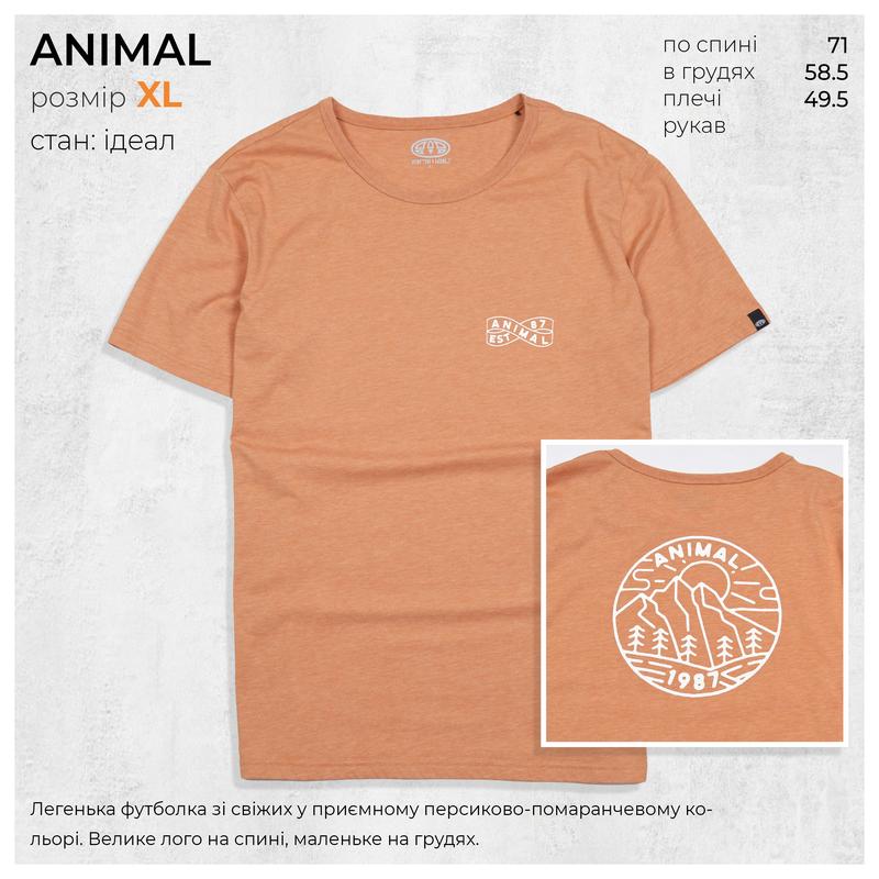 Animal xl / легкая приятная футболка с большим лого на спине — цена 373 ...