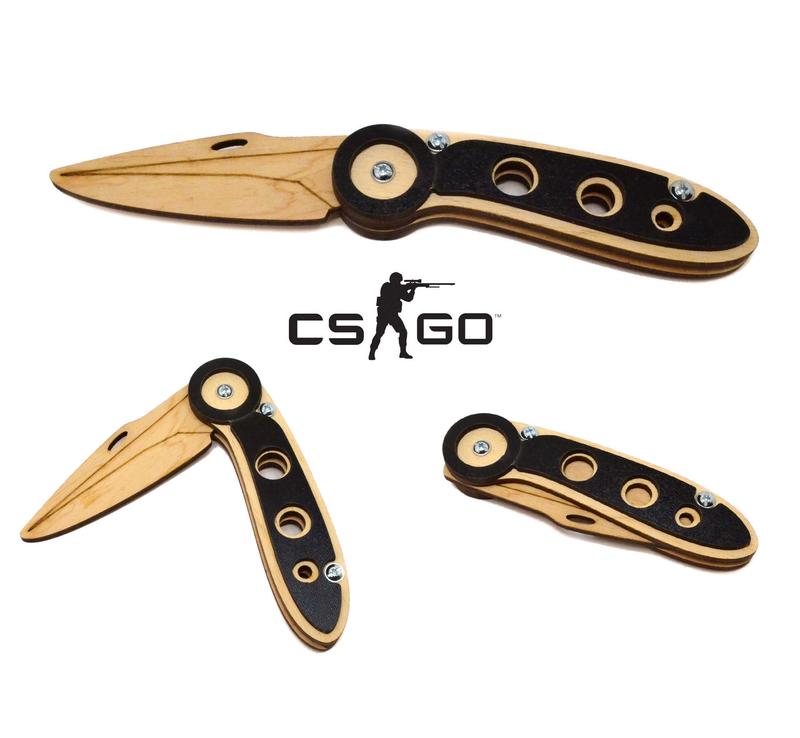 Нож - флип black flip knife деревянный флип кнайф из игры counter ...