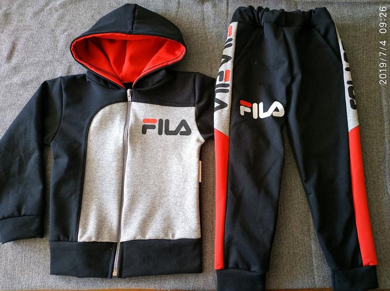 Fila Mark костюм спортивный черно зеленый