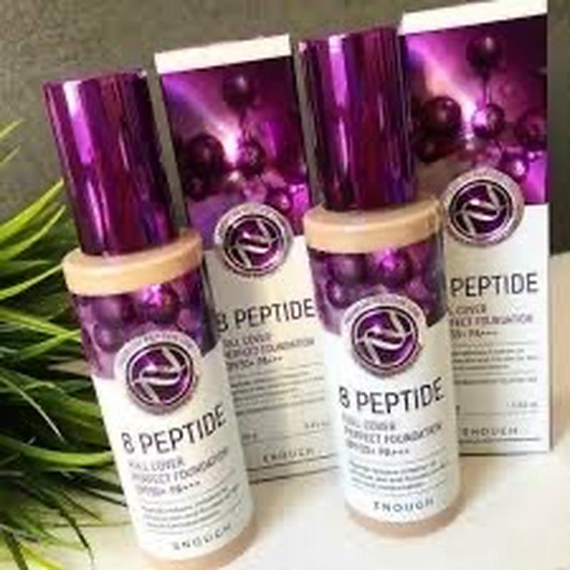 Тональний крем enough 8 peptide full cover perfect foundation spf50 ...