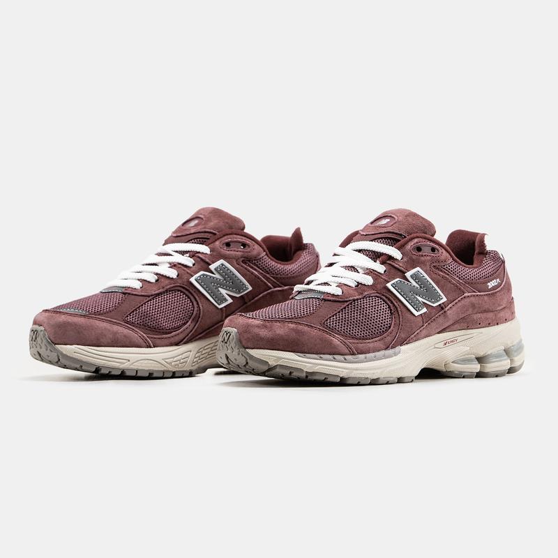 Кроссовки мужские, женские new balance 2002r бордовые, нью беланс, ню ...