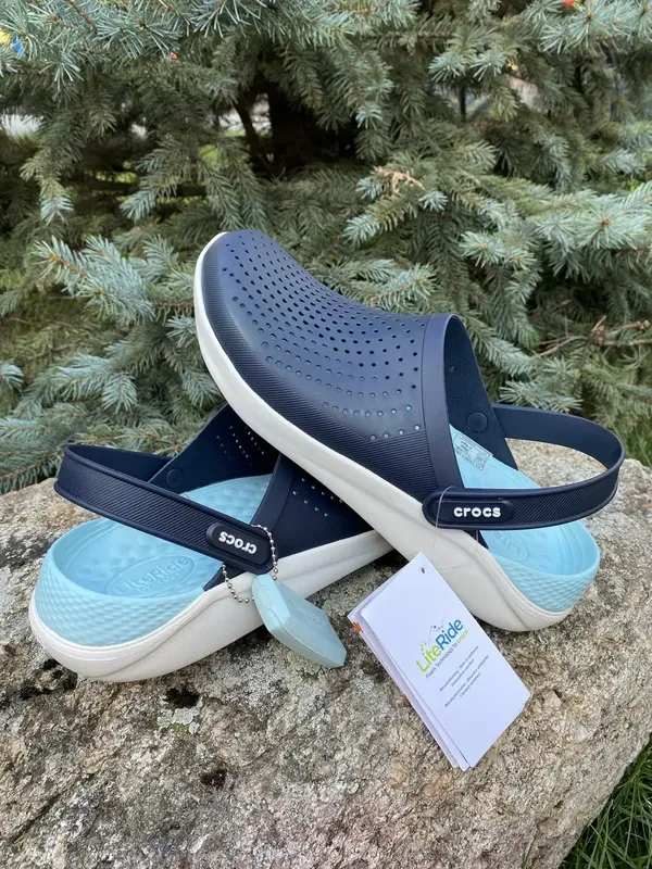 Крокс crocs lite ride кроксы синие с голубым. оригинал literide clog ...