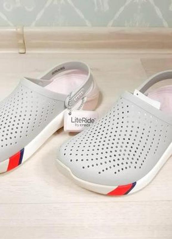 Крокси crocs literide colorblock clog pearl / white — цена 1550 грн в ...