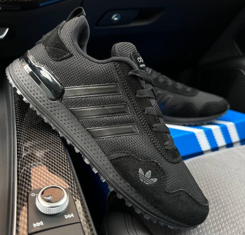 Мужские кроссовки adidas poo-s3 all black летние в сетку весна-лето ...