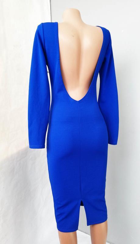 Синее Платье С Открытой Спиной