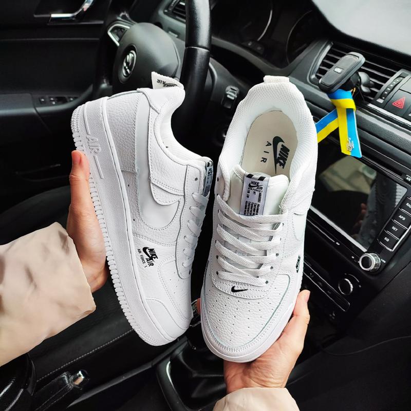 Мужские кожаные белые кроссовки nike air force 1 🆕 белые найки — цена ...