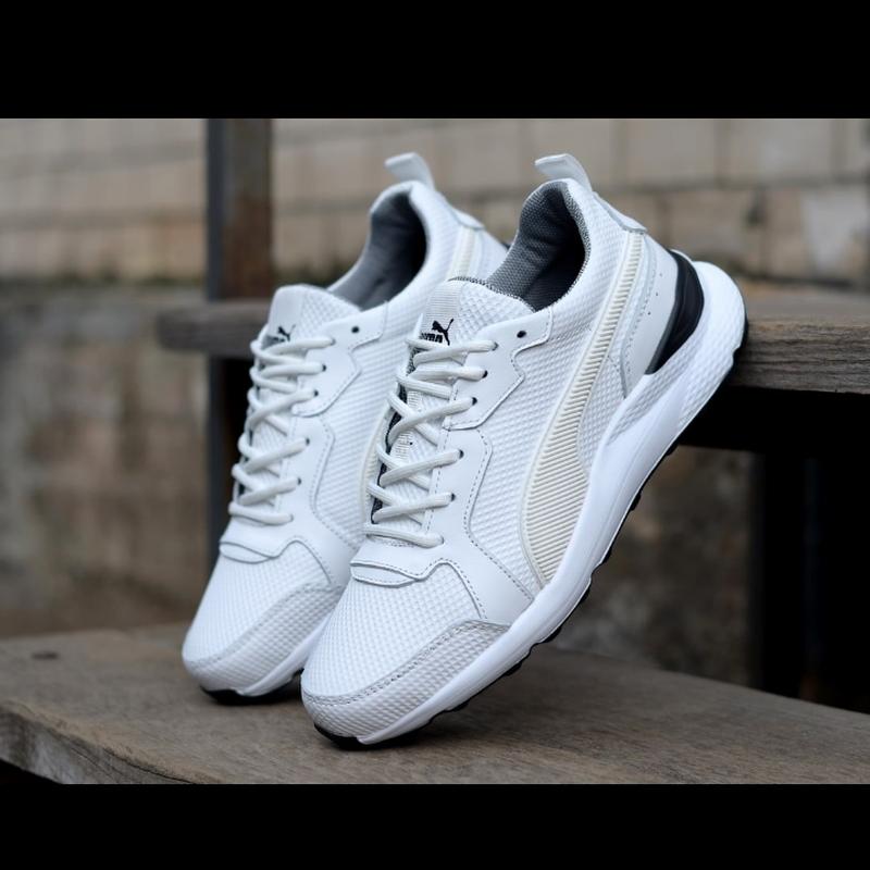 Мужские кожаные белые кроссовки puma — цена 1380 грн в каталоге ...