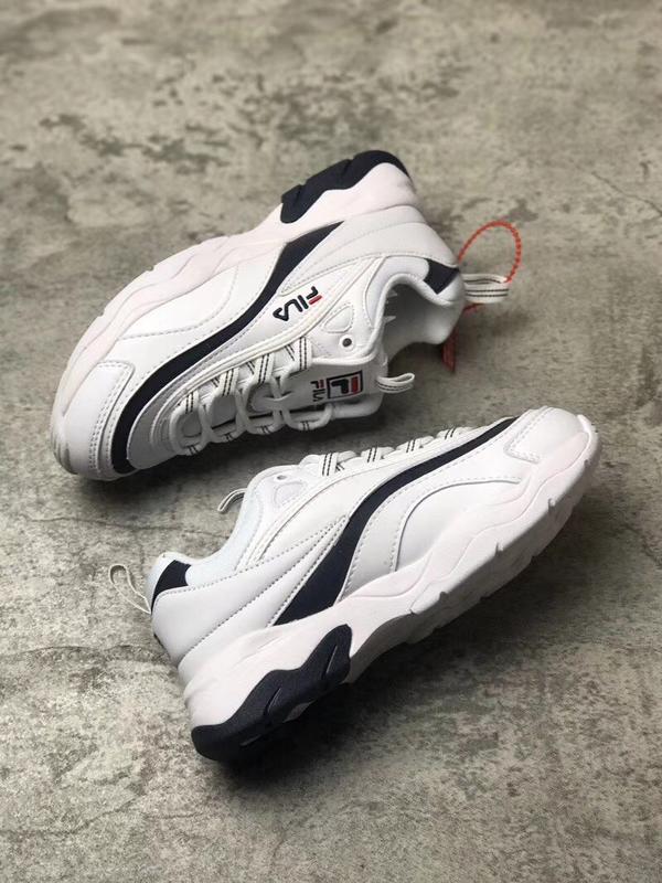 fila ray white black