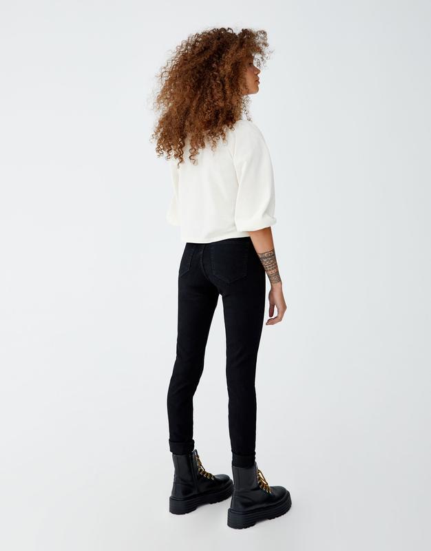 pull and bear skinny mid waist