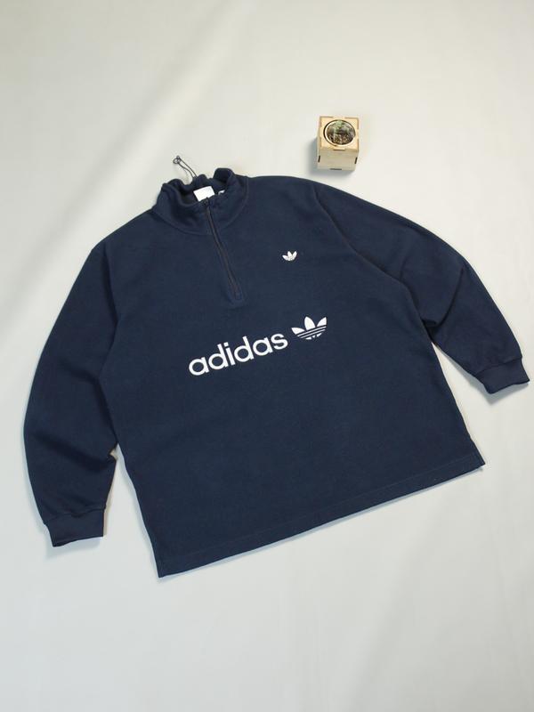 ️флисовая кофта флиска adidas 19/20 с вышитым логотипом оверсайз xl хл ...