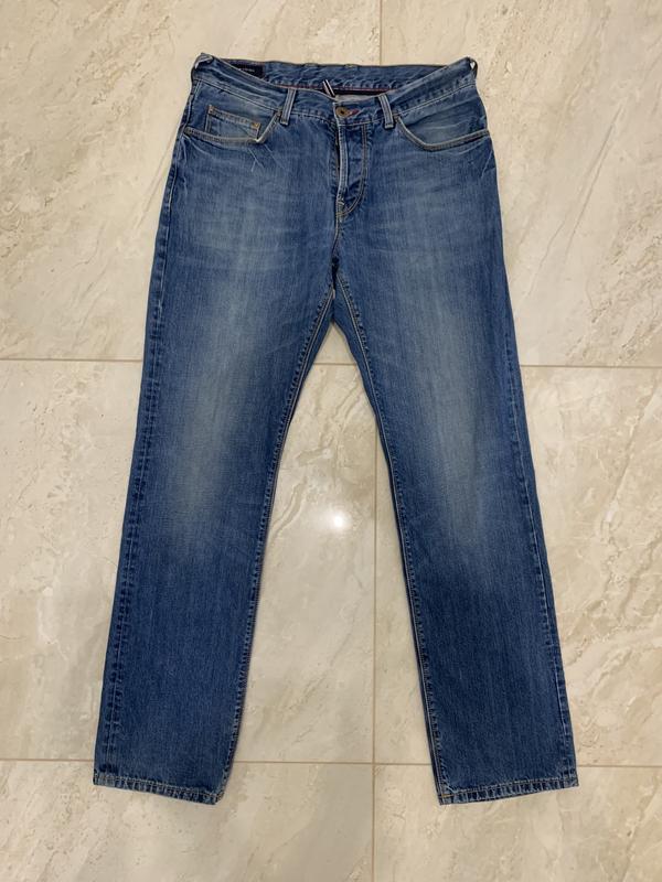 Винтажные джинсы tommy hilfiger большие синие брюки классические — цена ...