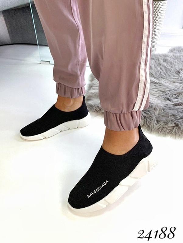 Чёрные текстильные кроссовки, чёрные кроссовки носки в стиле balenciaga. —  цена 600 грн в каталоге Кроссовки ✓ Купить женские вещи по доступной цене  на Шафе | Украина #25425656