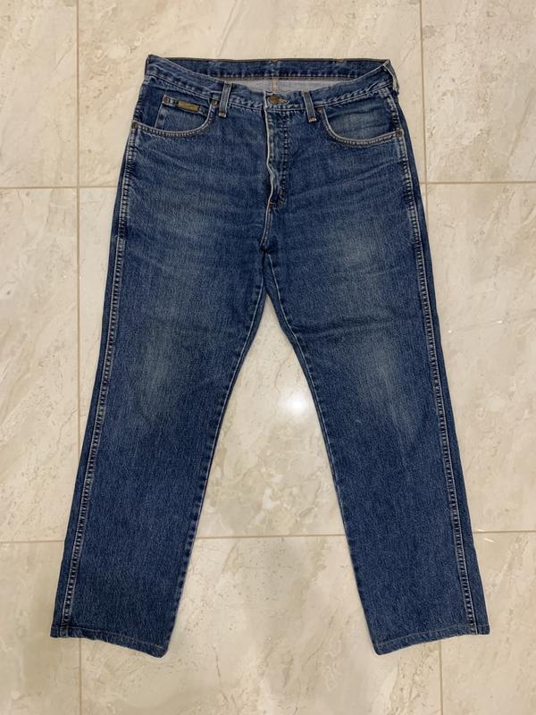 Винтажные джинсы wrangler мужские синие классические брюки — цена 550 ...