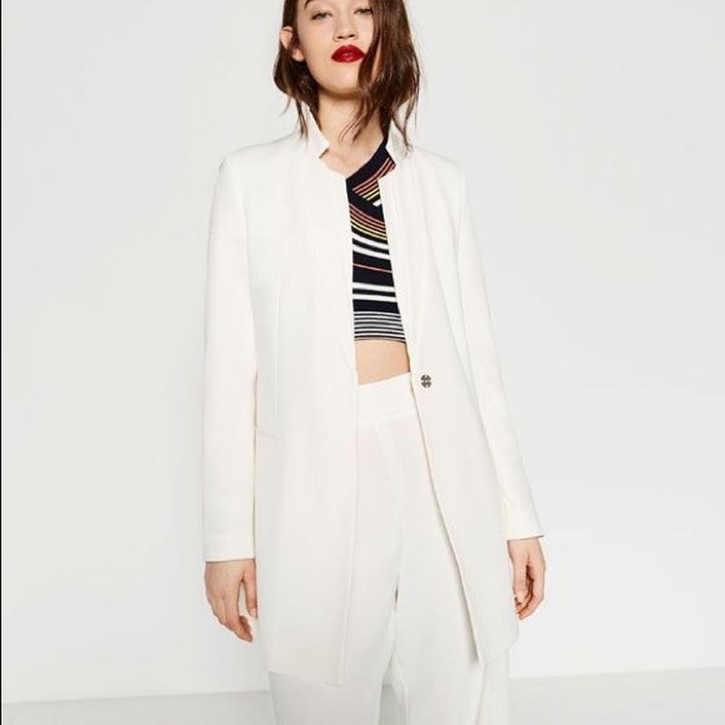 Zara белый пиджак, блайзер, жакет m-l, цена - 900 грн, #25507966, купить по  доступной цене | Украина - Шафа