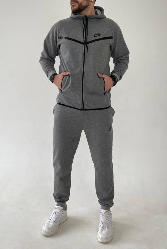 Костюм мужской спортивный кофта на молнии с капюшоном рукав манжет ...