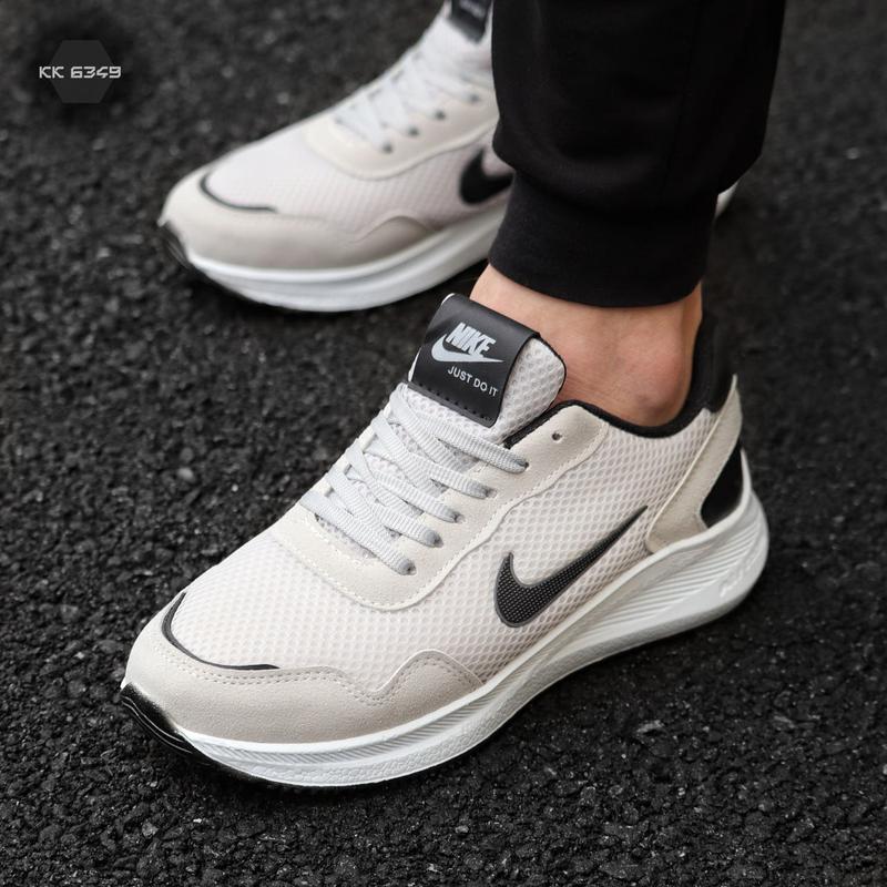 Мужскик кросовки nike в молочном цвете, стильные спортивные кросовки на ...